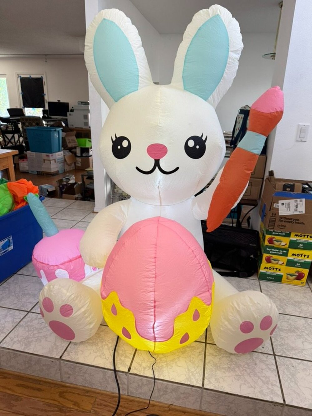 5ft Goosh Inflatable Easter Bunny with Egg